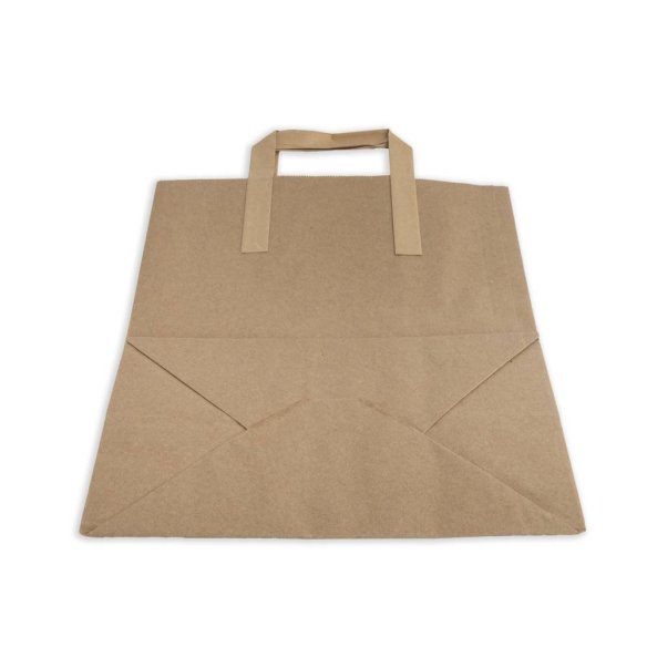 Bolsa de papel kraft con asa 26x17x32cm (250 uds.)