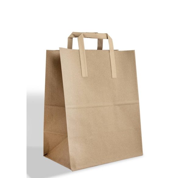 Bolsa de papel kraft con asa 26x17x32cm (250 uds.)