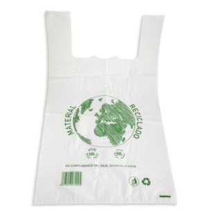 Bolsa de camiseta 70% reciclado de 50x60cm (2 kg)