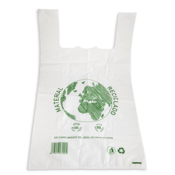 Bolsa de camiseta 70% reciclado de 50x60cm (2 kg)