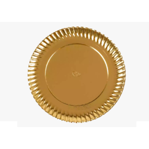 Platos de cartón oro