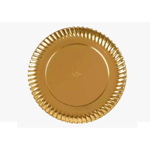 Platos de cartón oro