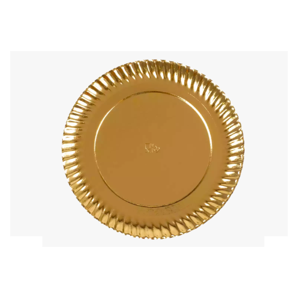 Platos de cartón oro